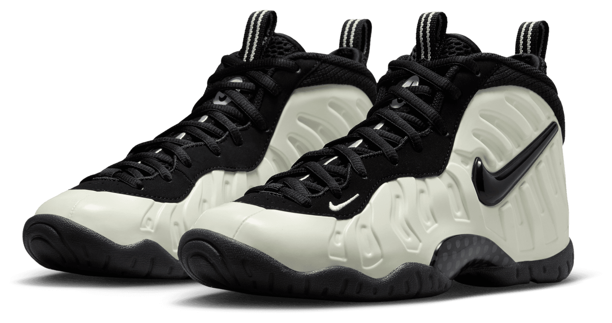 Nike Little Posite Pro 童款 - Black/White/Summit White - Image 6