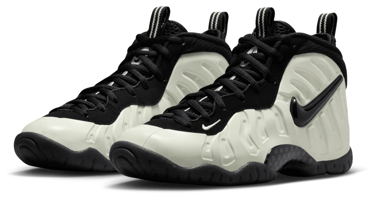 Nike Little Posite Pro 童款 - Black/White/Summit White - Image 6