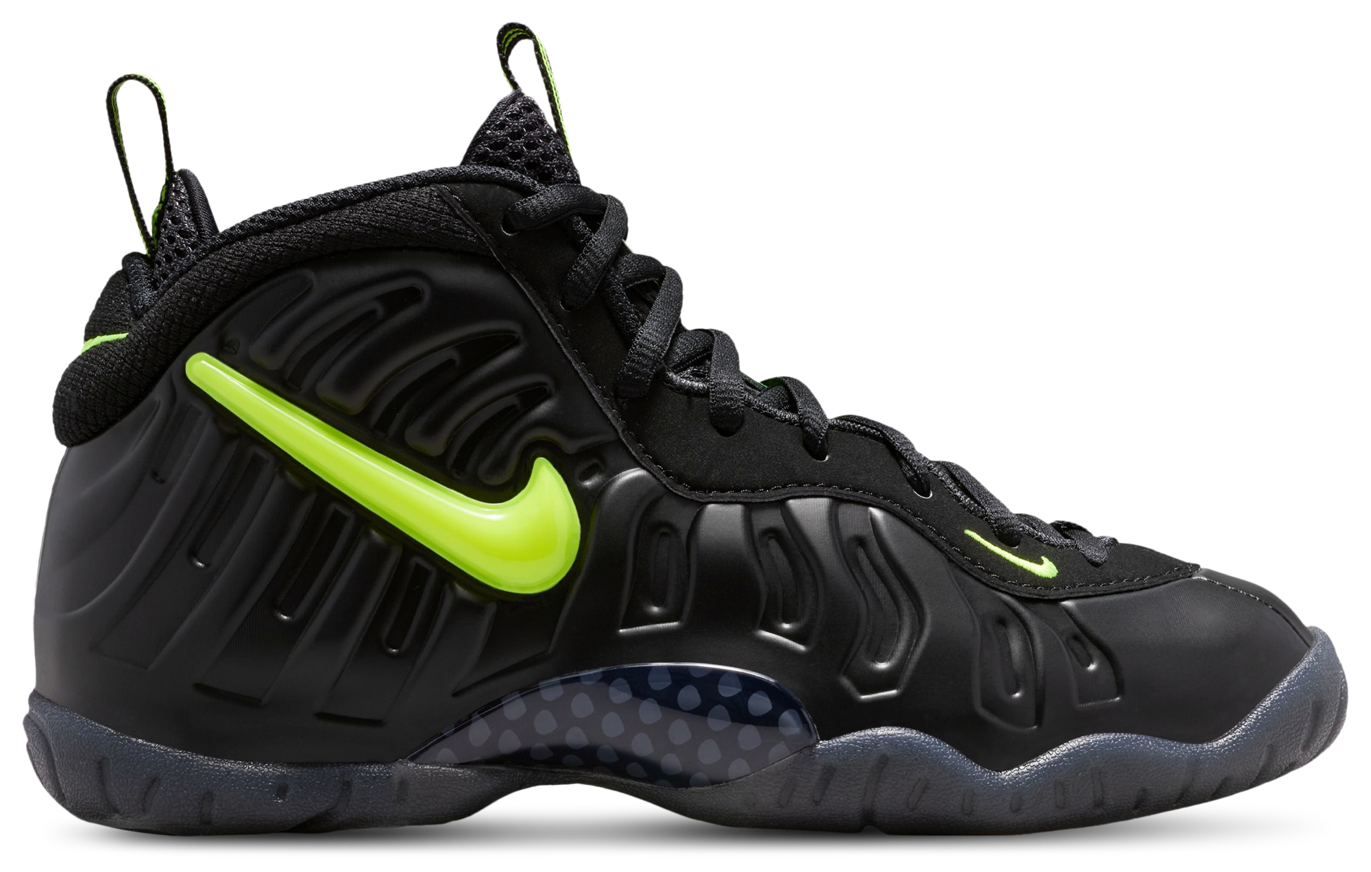 Nike Little Posite Pro 童款 - Black/Voltage Yellow - Image 1