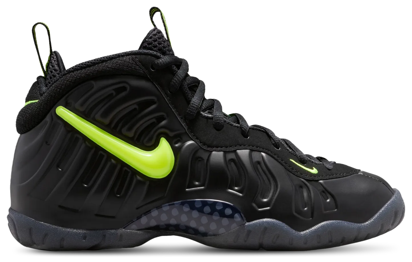 Nike Little Posite Pro 童款 - Black/Voltage Yellow - Image 1