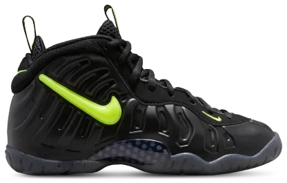 Nike Little Posite Pro 童款 - Black/Voltage Yellow - Image 1