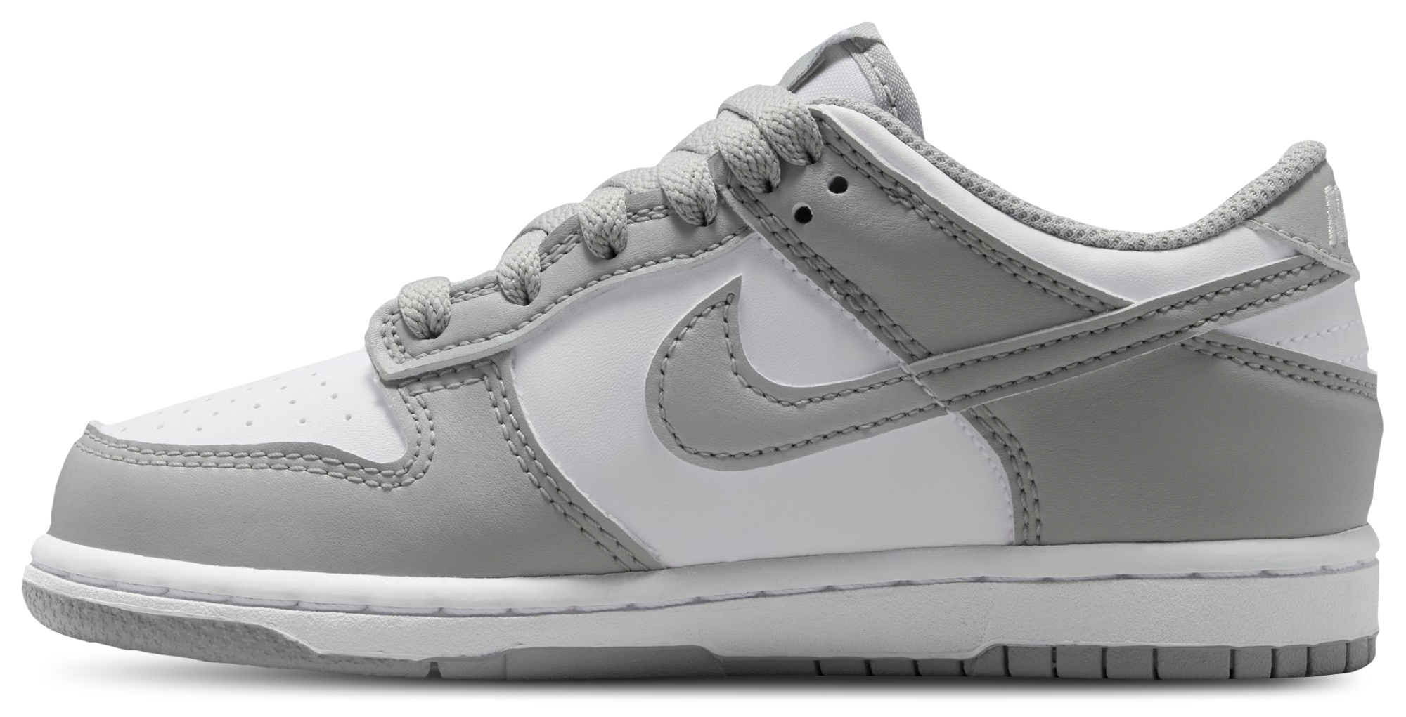 Nike Dunk Low N 童款 - White/Smoke Grey - Image 2