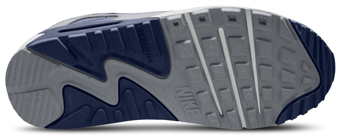 Nike Air Max 90 Mesh 童款 - White/Midnight Navy/Blue Crystal - Image 4