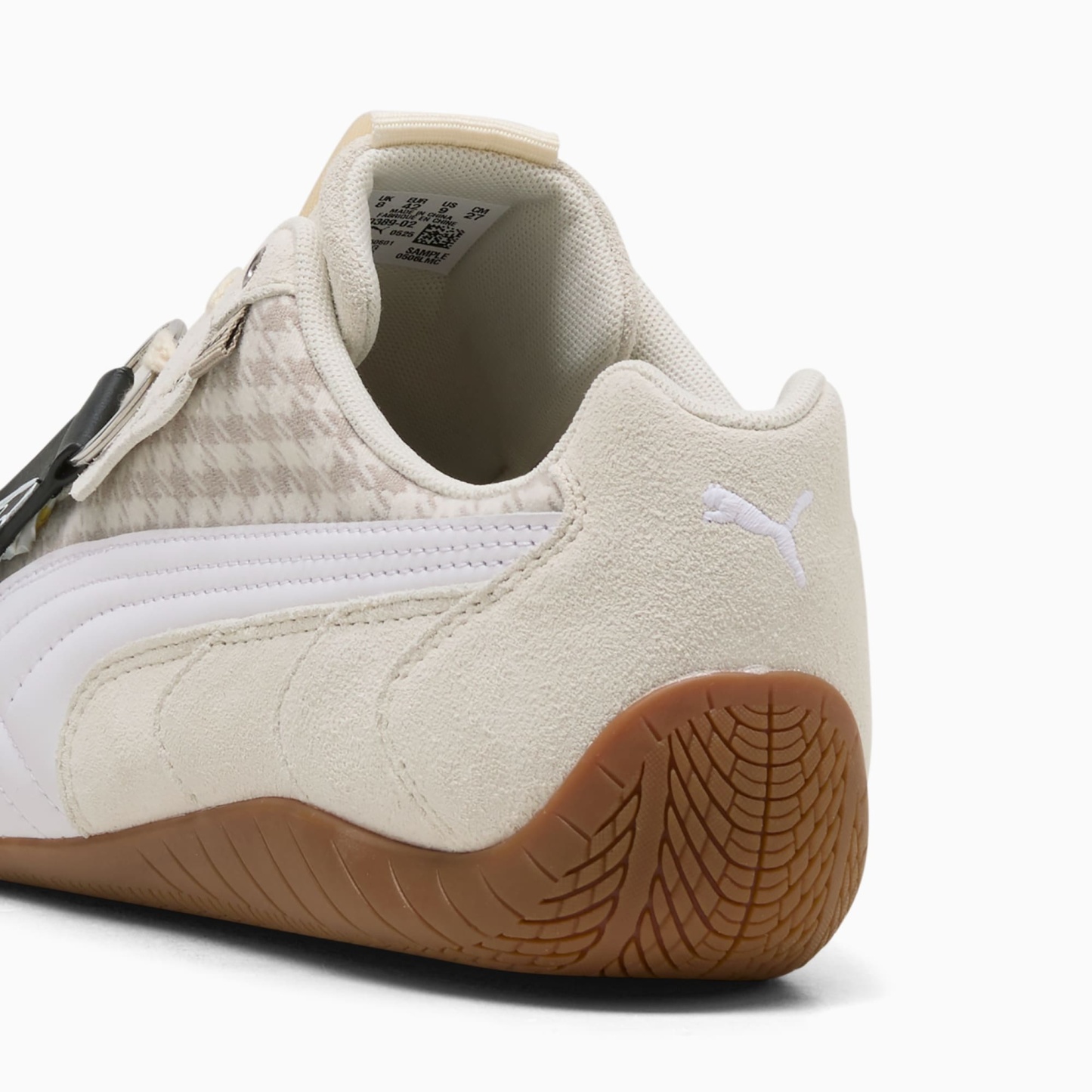 Porsche Legacy Speedcat Pepita Sneakers - Mouse Gray-Alpine Snow - 3