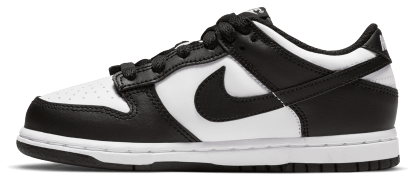 Nike Dunk Low 童款 - Black/White/White - Image 2