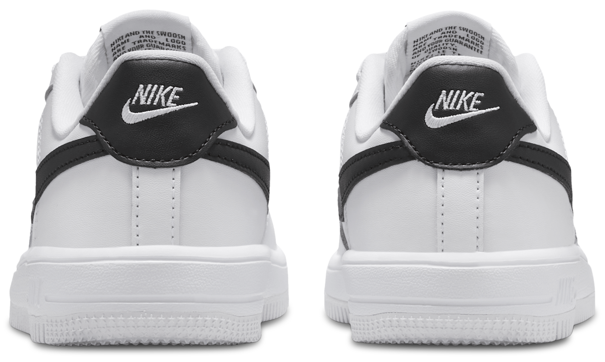 Nike Air Force 1 Low Lace 童款 - White/Black - Image 3