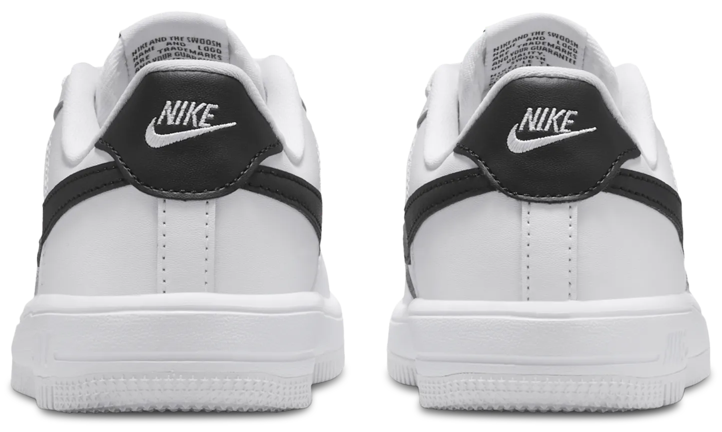 Nike Air Force 1 Low Lace 童款 - White/Black - Image 3