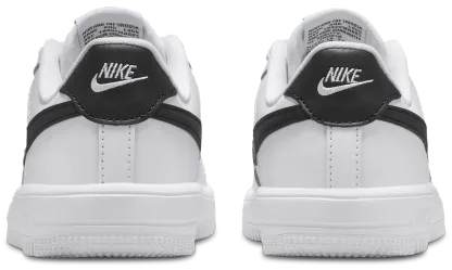 Nike Air Force 1 Low Lace 童款 - White/Black - Image 3