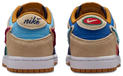 Nike Dunk Low 童款 - Blue/Red - Image 5