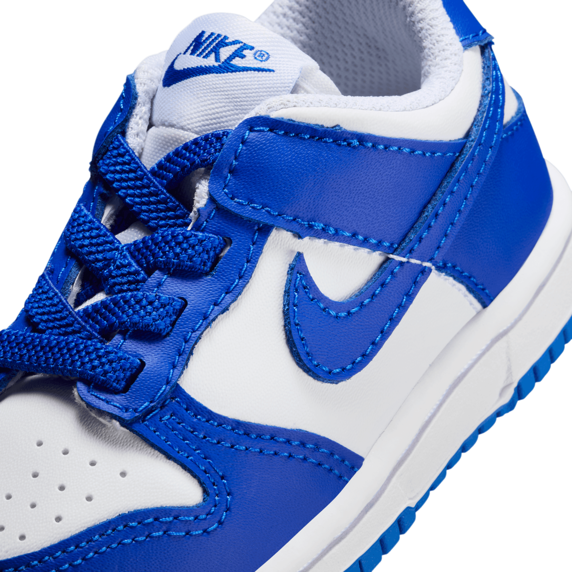 Nike Dunk Low 童款 - White/Blue - Image 7