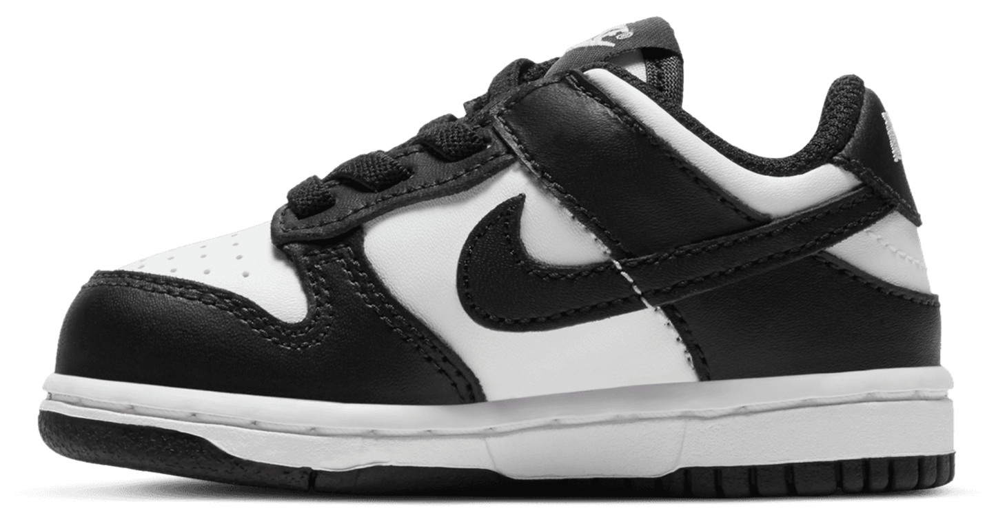 Nike Dunk Low 童款 - Black/White/White - Image 2