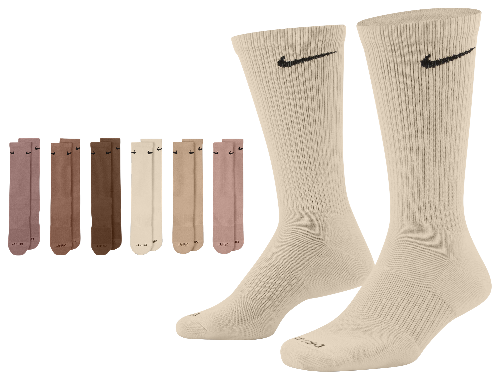 Nike 6 Pack Everyday Plus Cushioned Socks - Neutral/Multi - Image 1