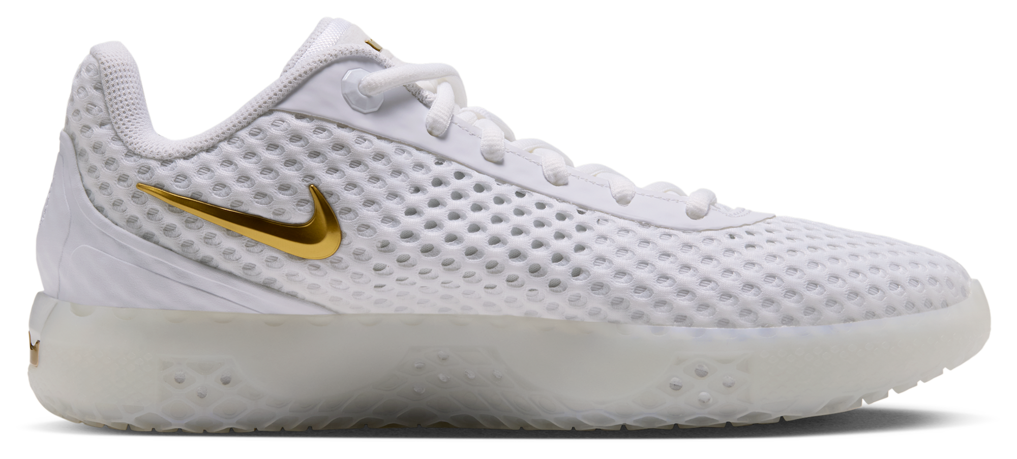 Nike Lebron Witness X - White/White/Metallic Gold - Image 1