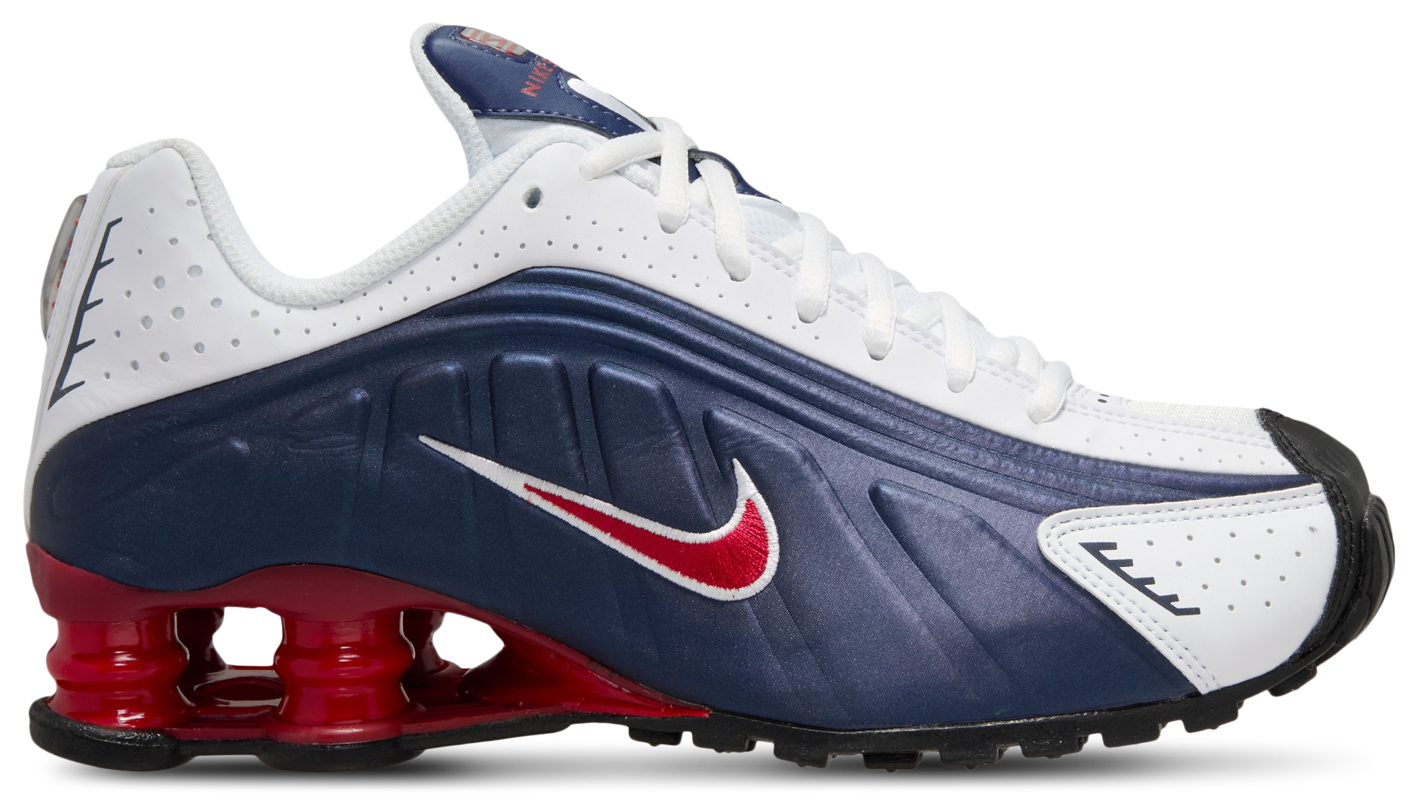 Nike Shox R4 童款 - Midnight Navy/White/Gym Red - Image 1