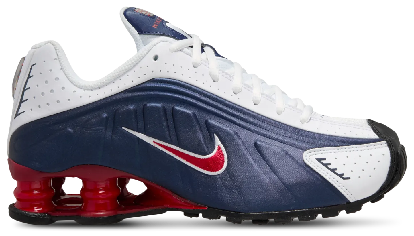 Nike Shox R4 童款 - Midnight Navy/White/Gym Red - Image 1