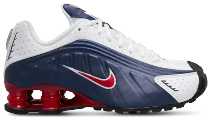 Nike Shox R4 童款 - Midnight Navy/White/Gym Red - Image 1