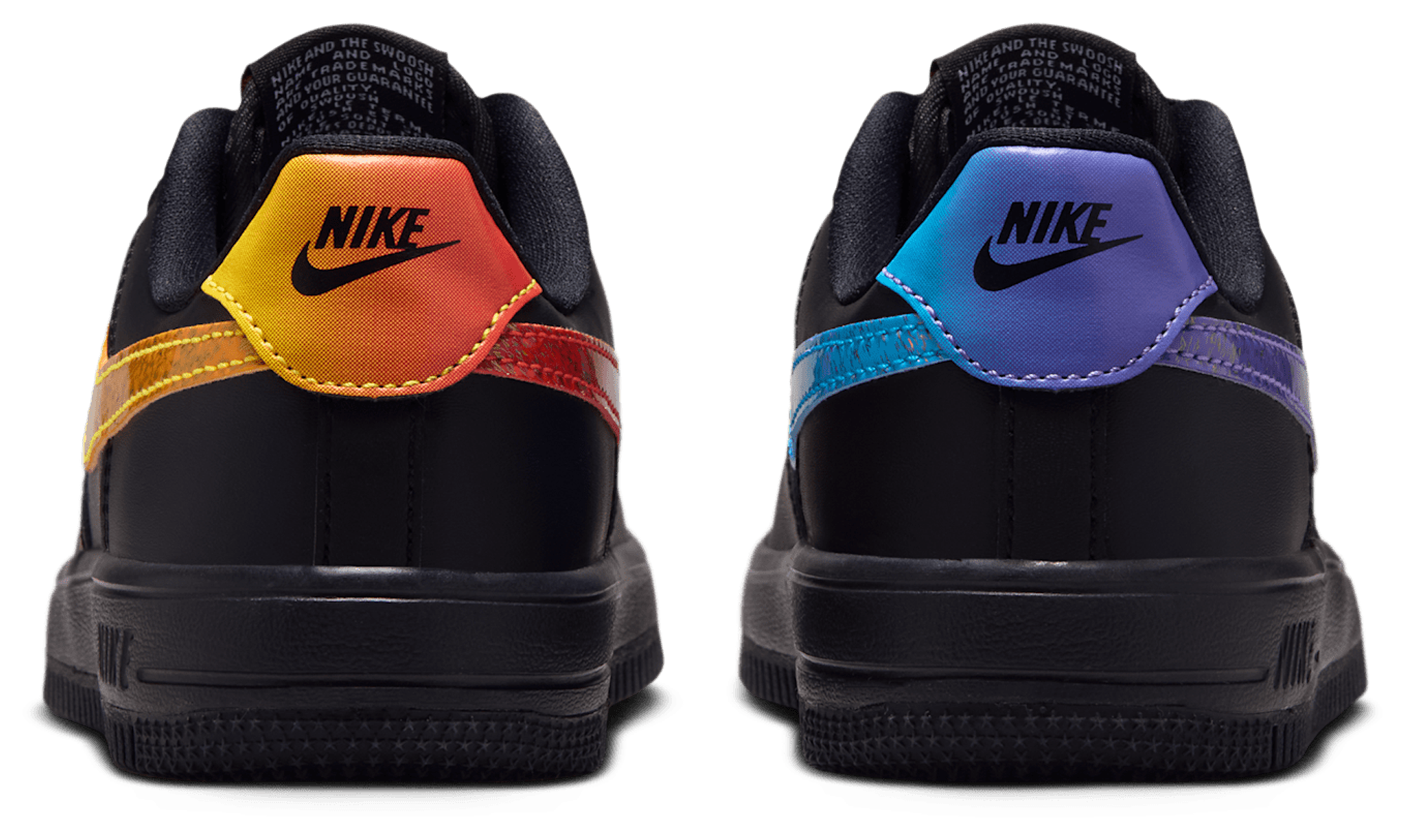 Nike Air Force 1 Low 童款 - Black/Purple - Image 3