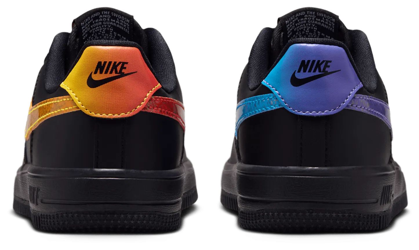 Nike Air Force 1 Low 童款 - Black/Purple - Image 3