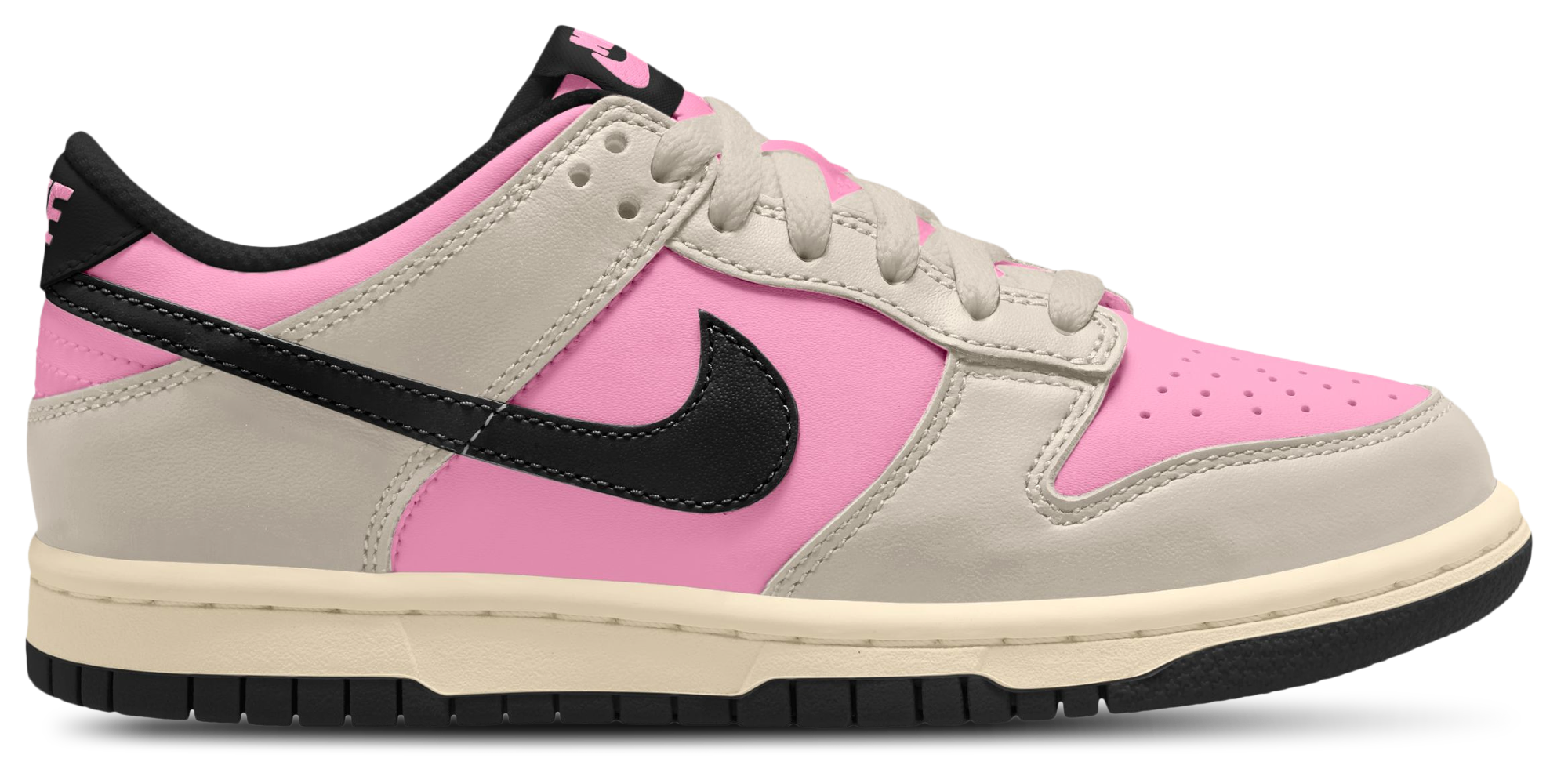 Nike Dunk Low - Kids - Black/Light Orewood Brown/Pink Rise - Image 1