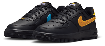 Nike Air Force 1 Low 童款 - Black/Purple - Image 6