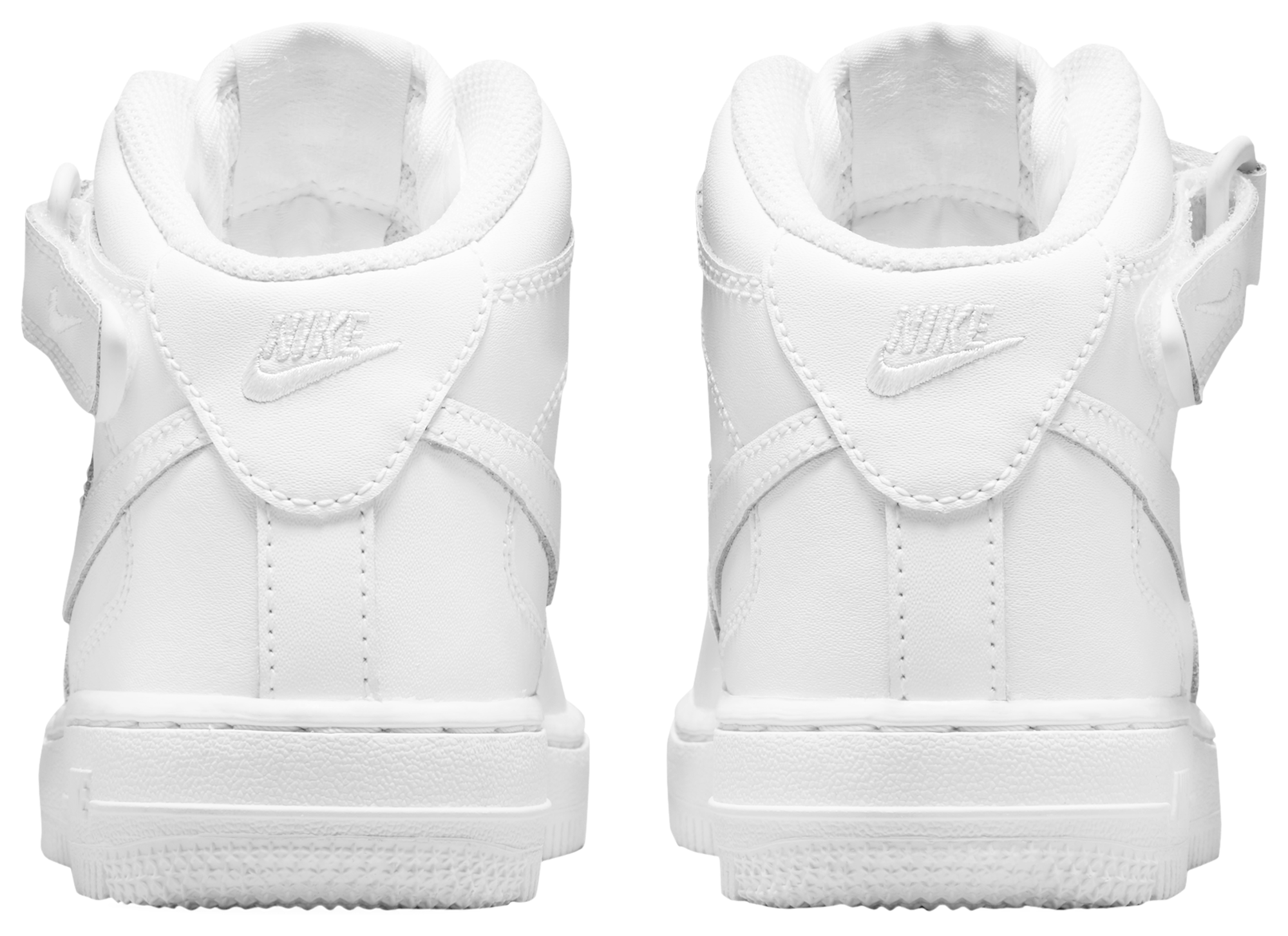 Nike Air Force 1 Mid LE 童款 - White/White/White - Image 3
