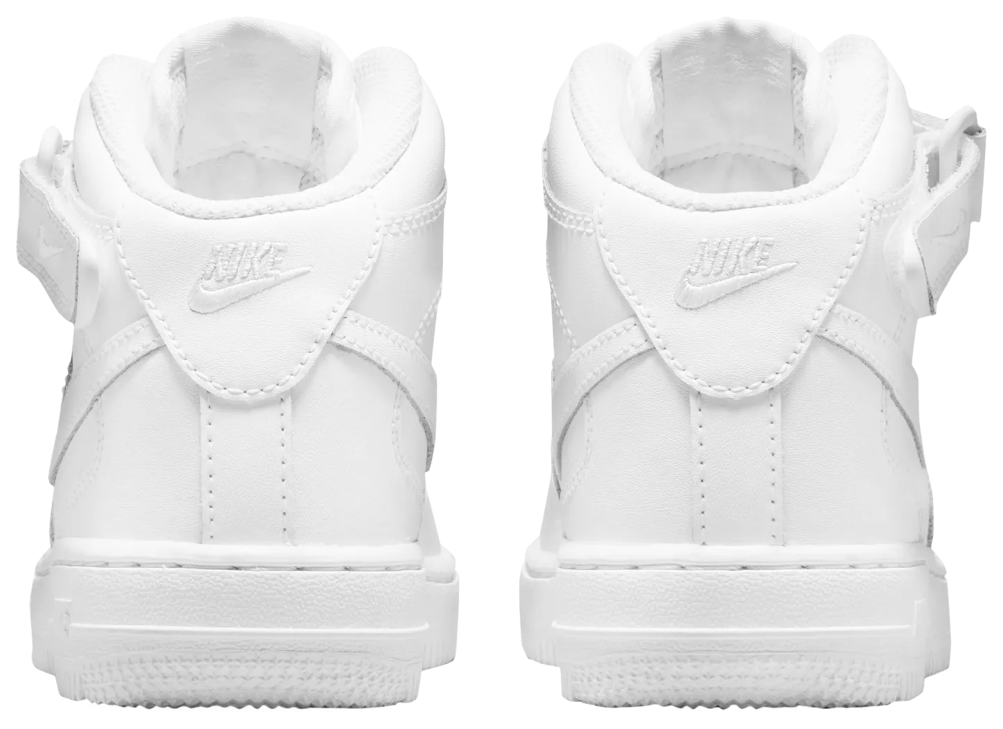 Nike Air Force 1 Mid LE 童款 - White/White/White - Image 3