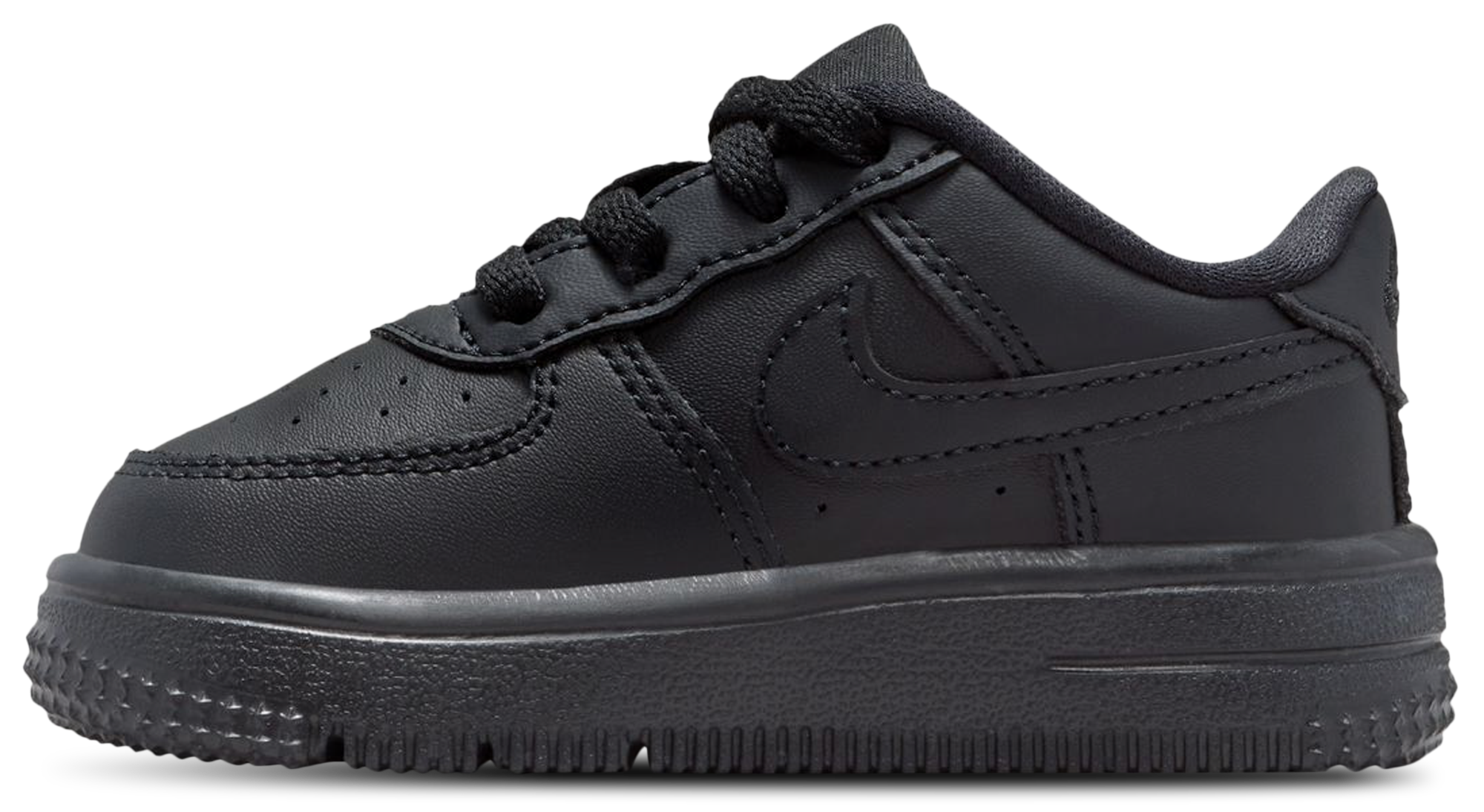Nike Air Force 1 Low Lace 童款 - Black/Black - Image 2