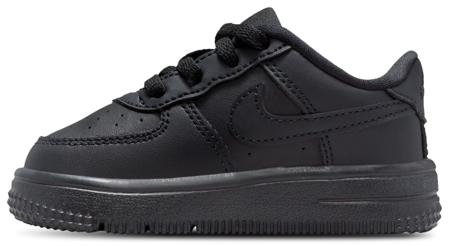 Nike Air Force 1 Low Lace 童款 - Black/Black - Image 2