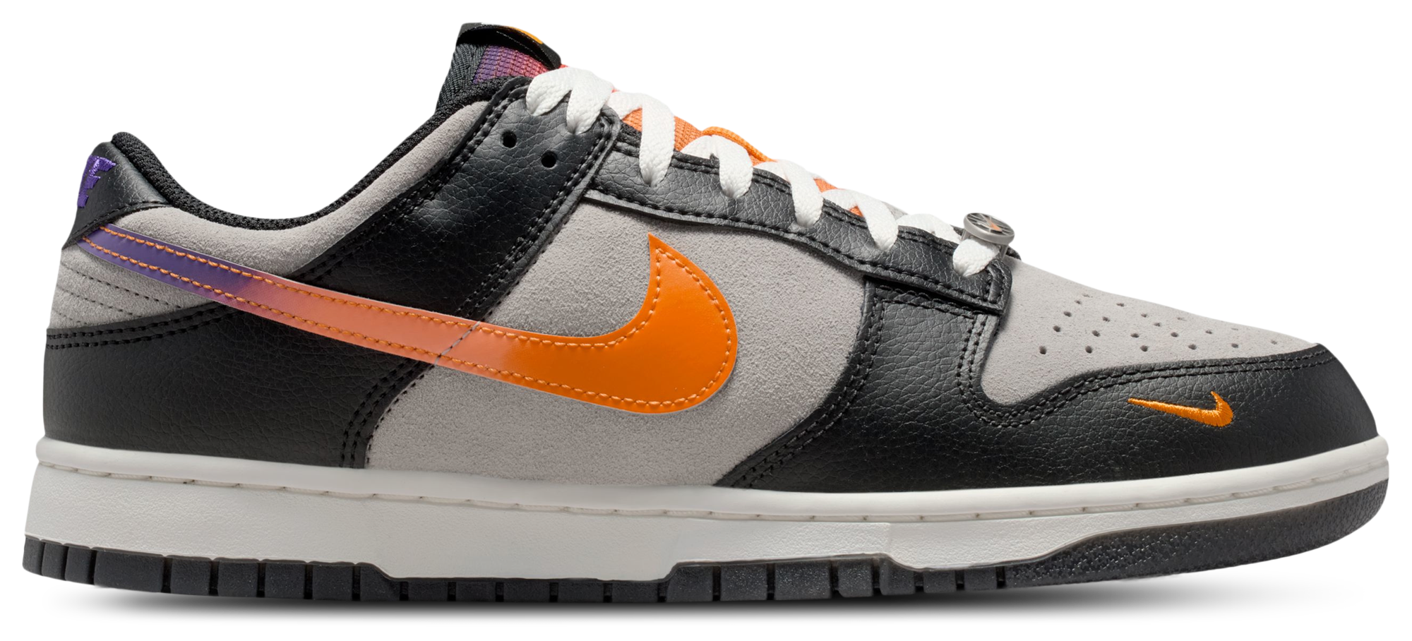 Nike Dunk Low Retro Premium - Medium Grey/Orange Peel/Black - Image 1