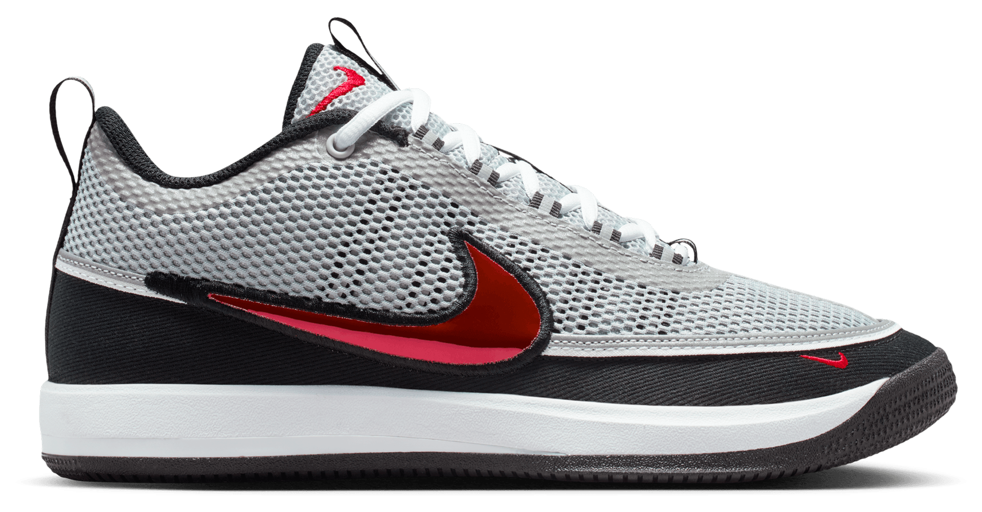 Nike Book 2 - Metallic Silver/Sport Red/Black - Image 1