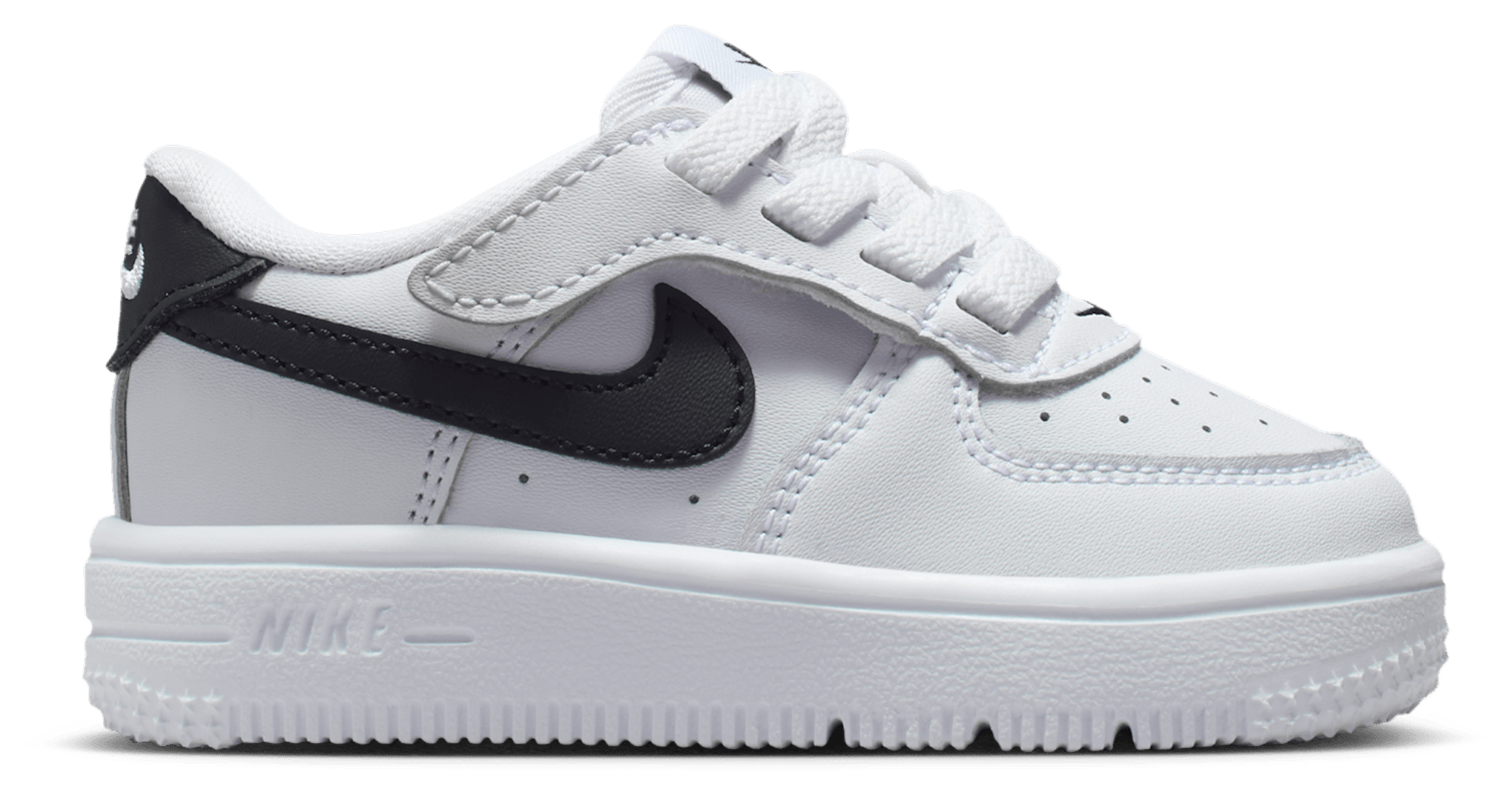 Nike Air Force 1 童款 - White/Black - Image 1