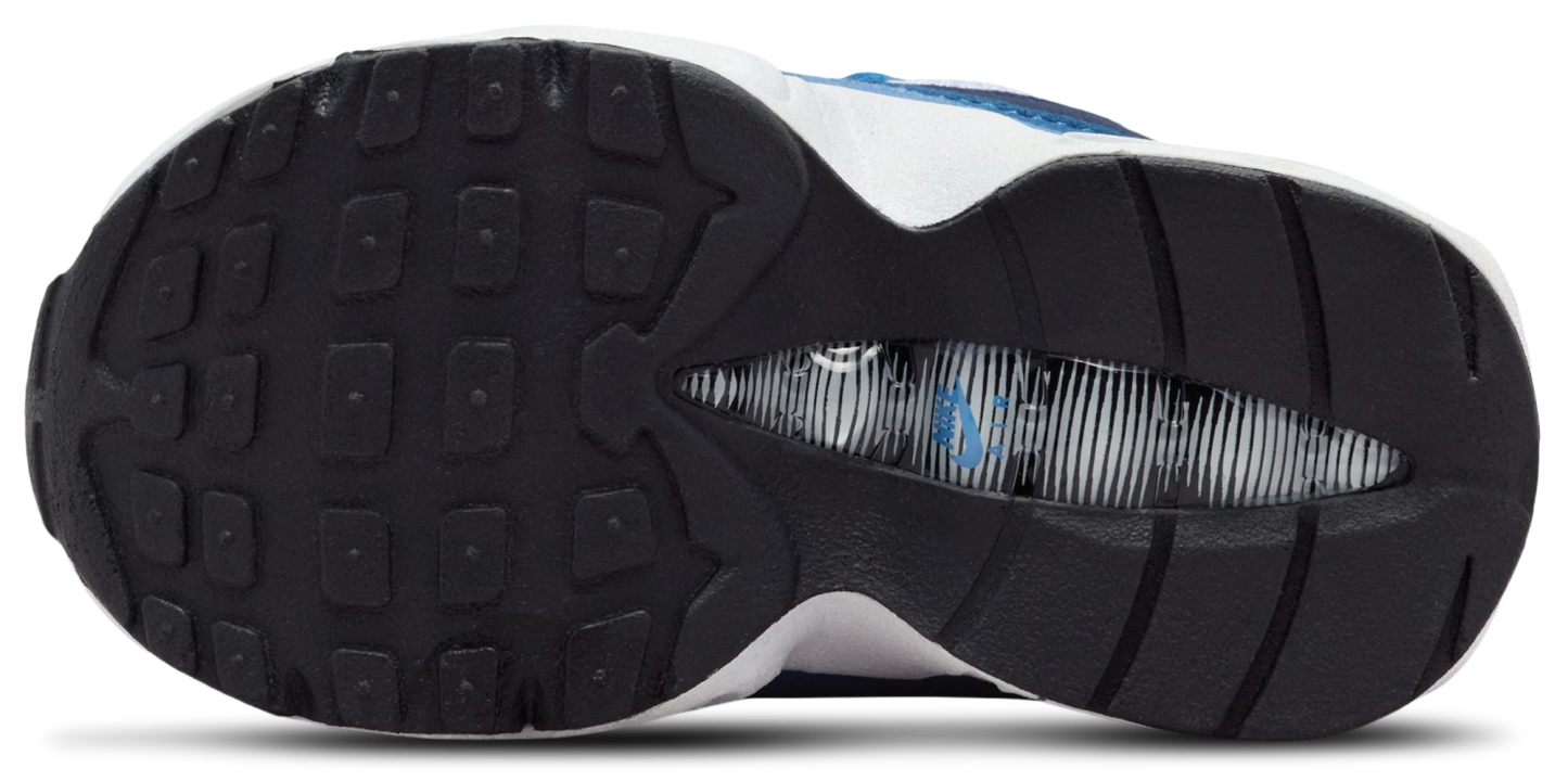 Nike Air Max 95 PRM Emerald 童款 - White/Emerald Green/Lake Blue - Image 5