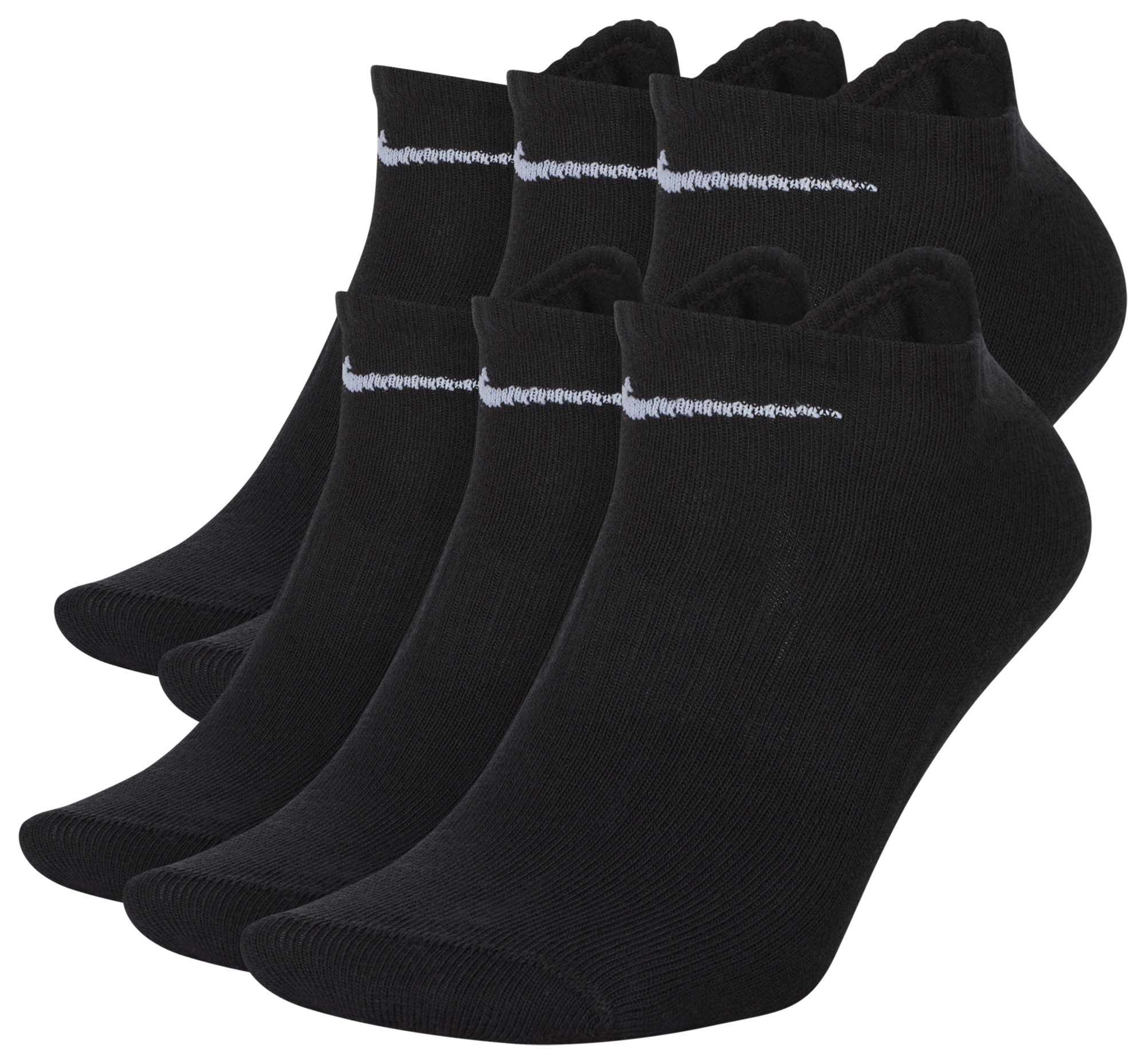 Nike Everyday Lightweight No Show Socks 6PK - Black/White - Image 1