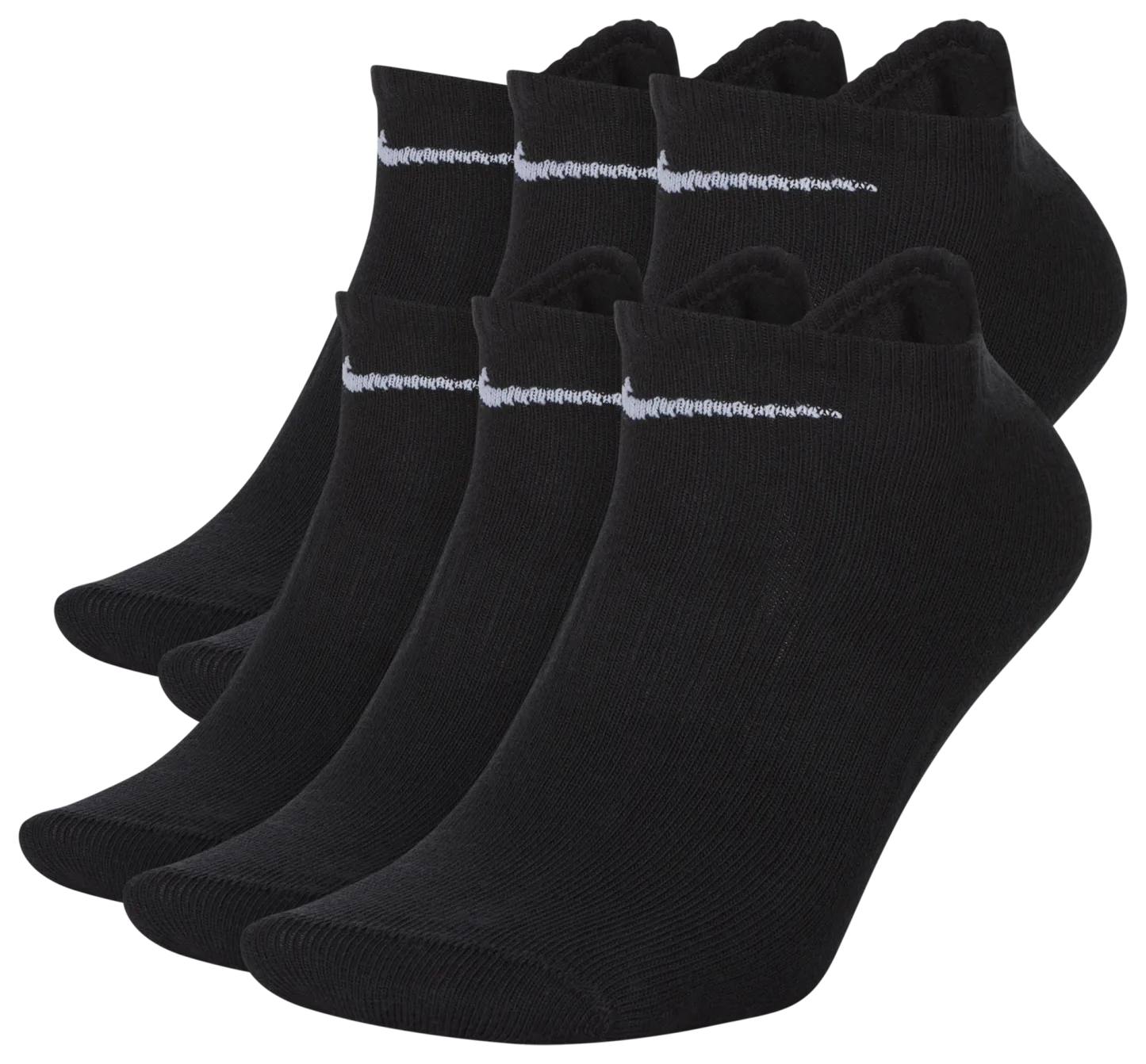 Nike Everyday Lightweight No Show Socks 6PK - Black/White - Image 1