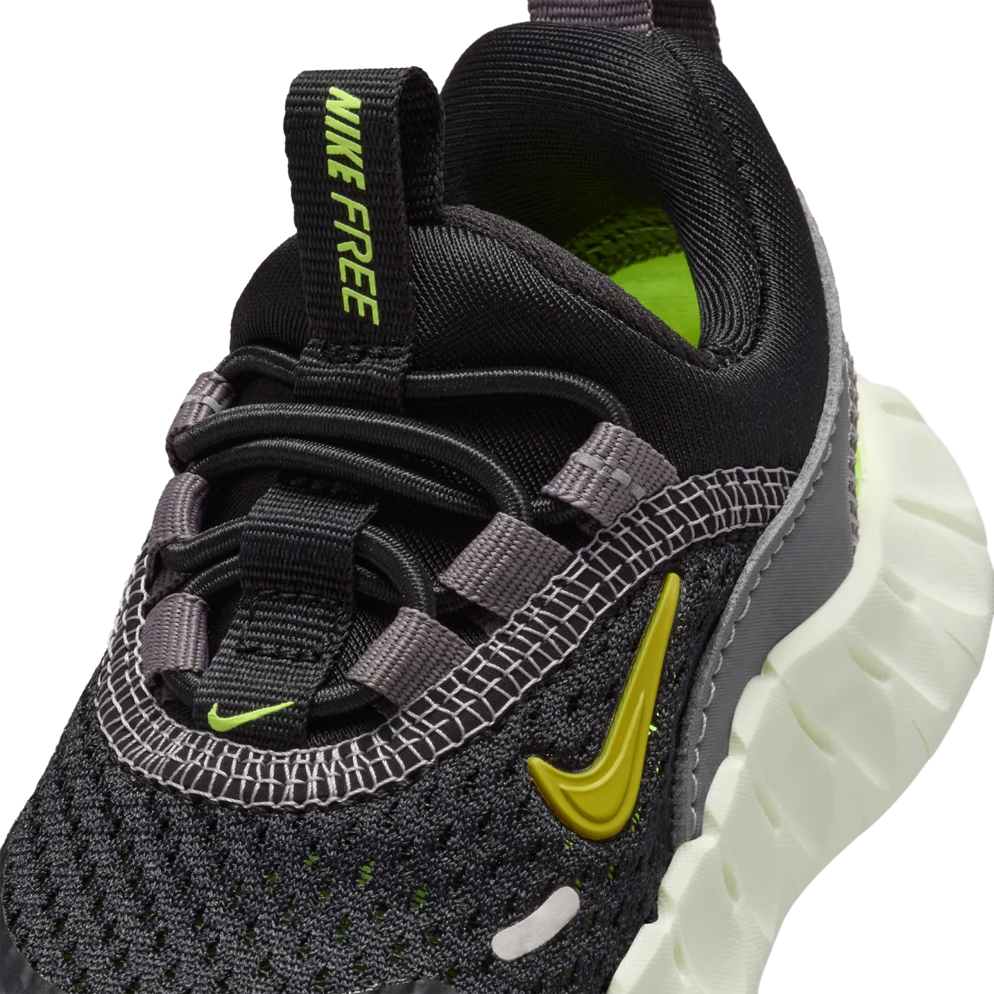 Nike Free Ride 童款 - Black/Saffron Quartz/Pencil Point - Image 7