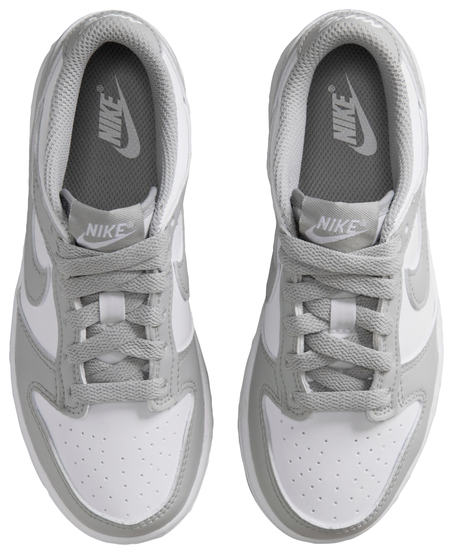 Nike Dunk Low N 童款 - White/Smoke Grey - Image 4