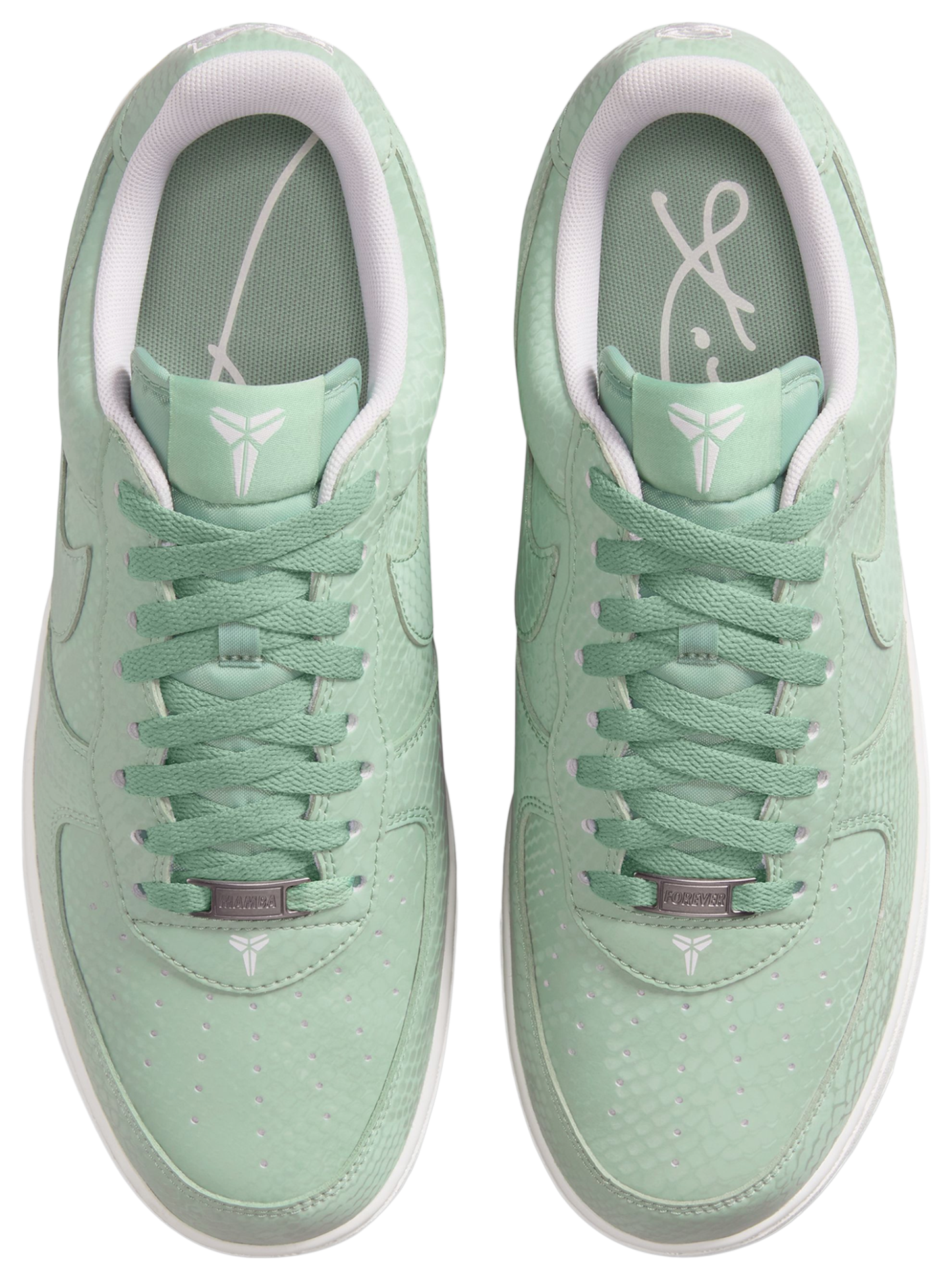 Nike Kobe Air Force 1 Low - Summit White/Teal - Image 4