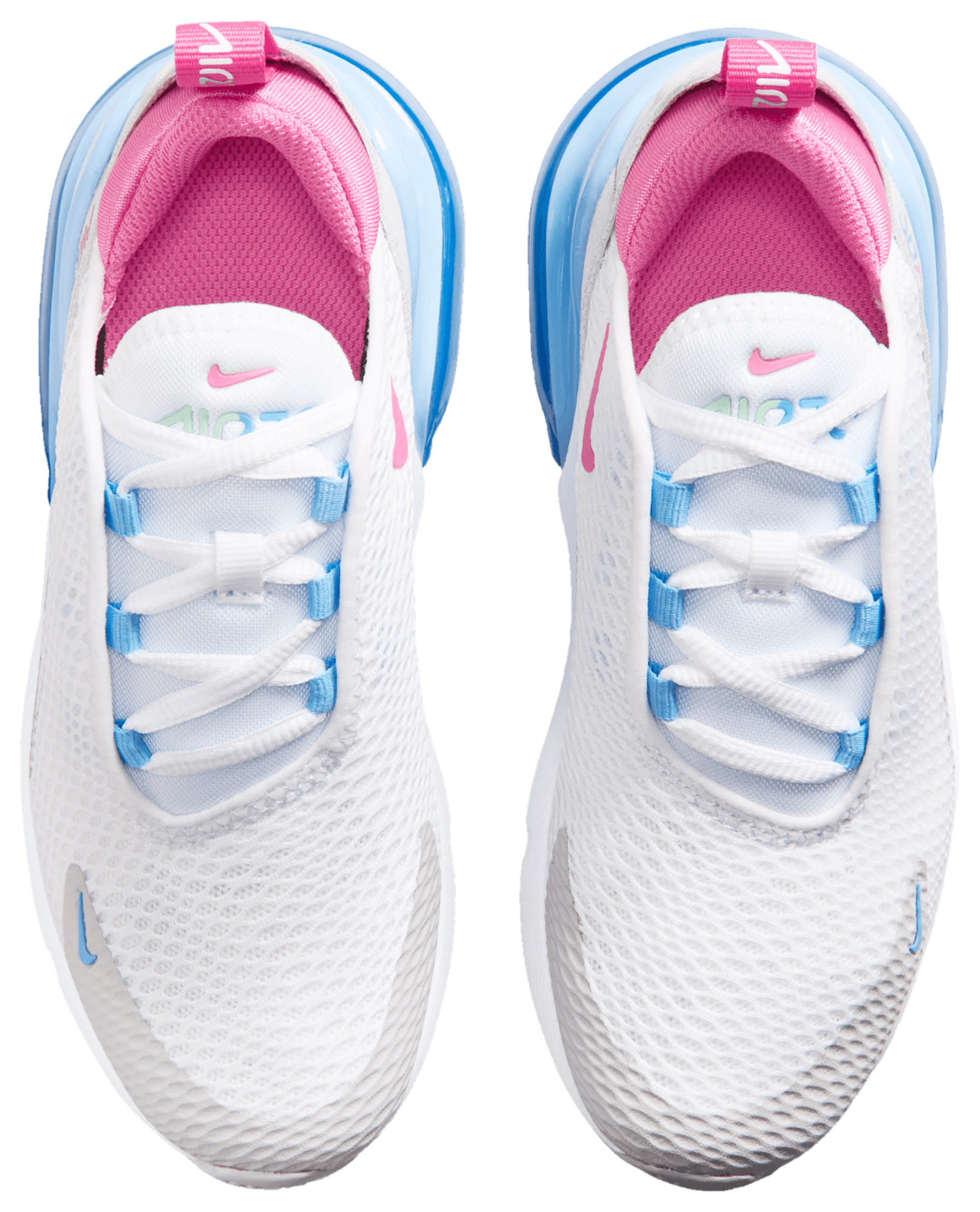 Nike Air Max 270 童款 - White/Pinksicle/Football Blue - Image 4
