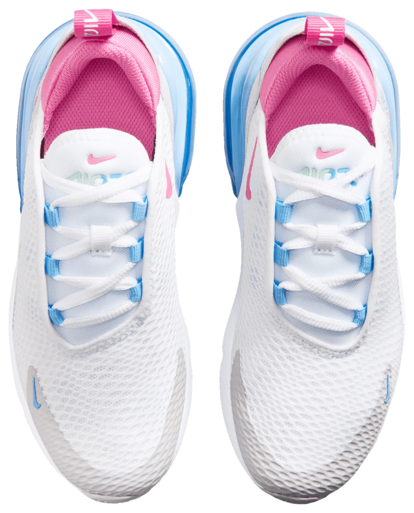 Nike Air Max 270 童款 - White/Pinksicle/Football Blue - Image 4