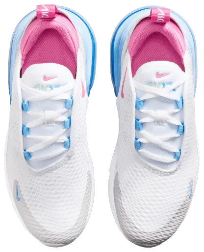 Nike Air Max 270 童款 - White/Pinksicle/Football Blue - Image 4