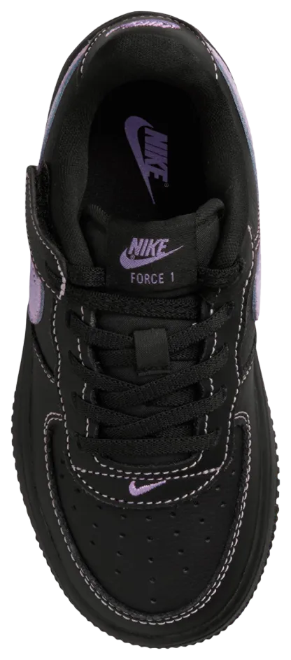 Nike Air Force 1 童款 - Black/Purple - Image 3