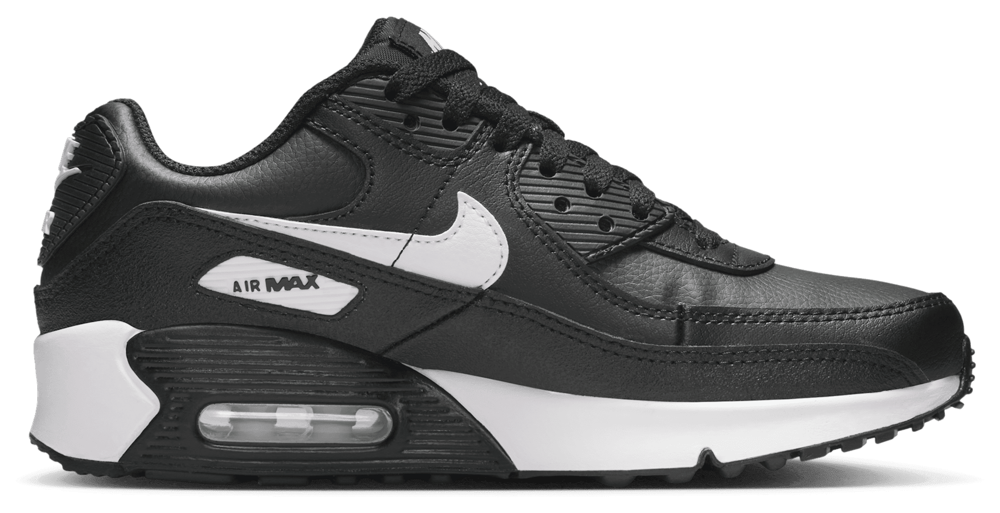 Nike Air Max 90 童款 - Black/Black/White - Image 1