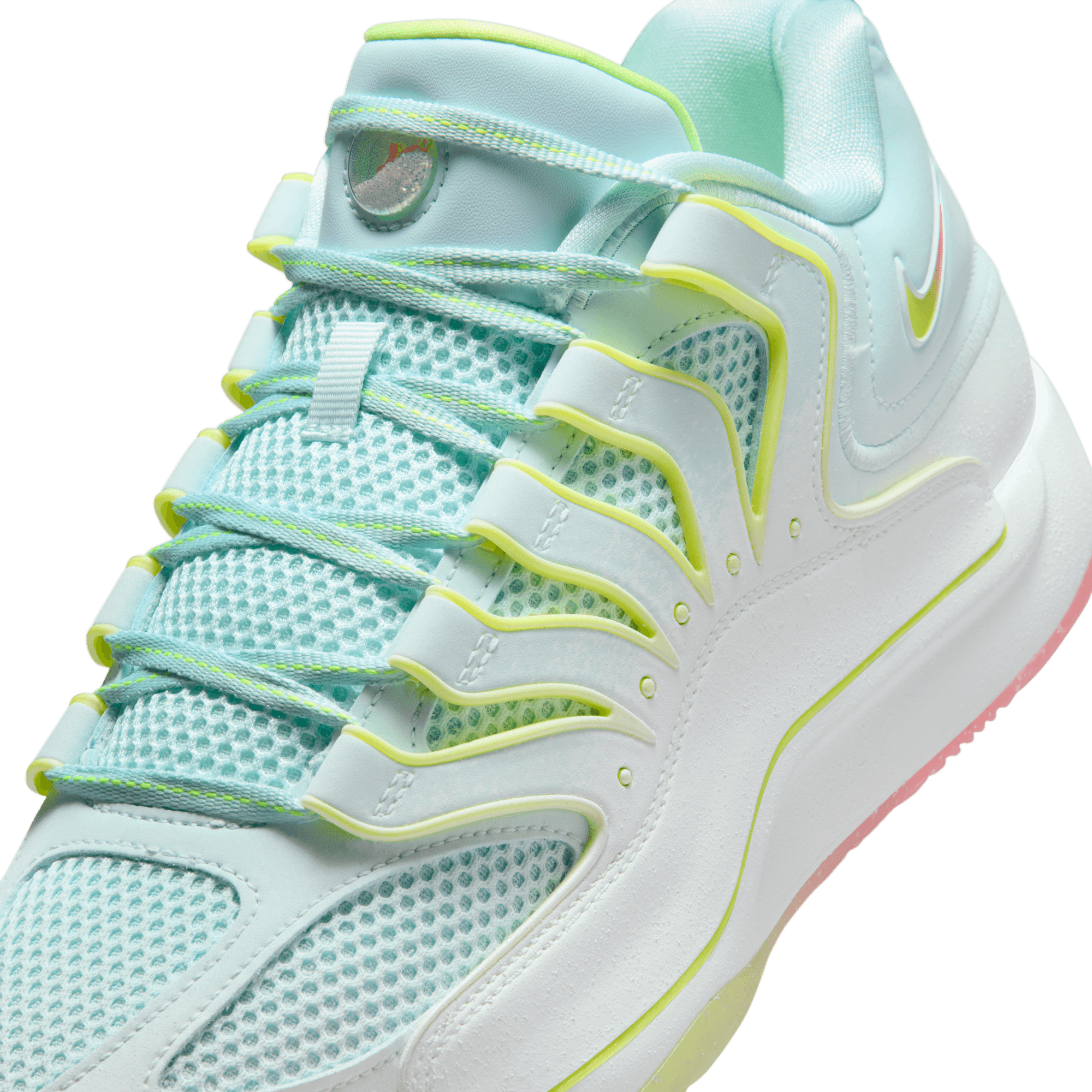 Nike KD18 PRM - White/Glacier Blue/Volt - Image 7
