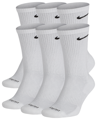 Nike 6 Pack Everyday Plus Cushioned Socks - Black/White - Image 2