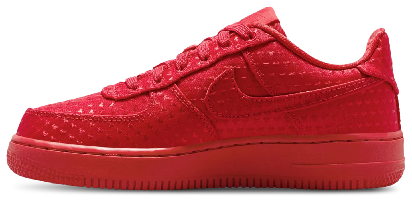 Nike Air Force 1 Vday 童款 - University Red/Black - Image 2