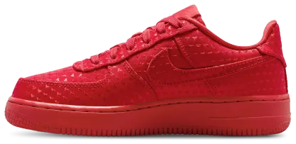 Nike Air Force 1 Vday 童款 - University Red/Black - Image 2