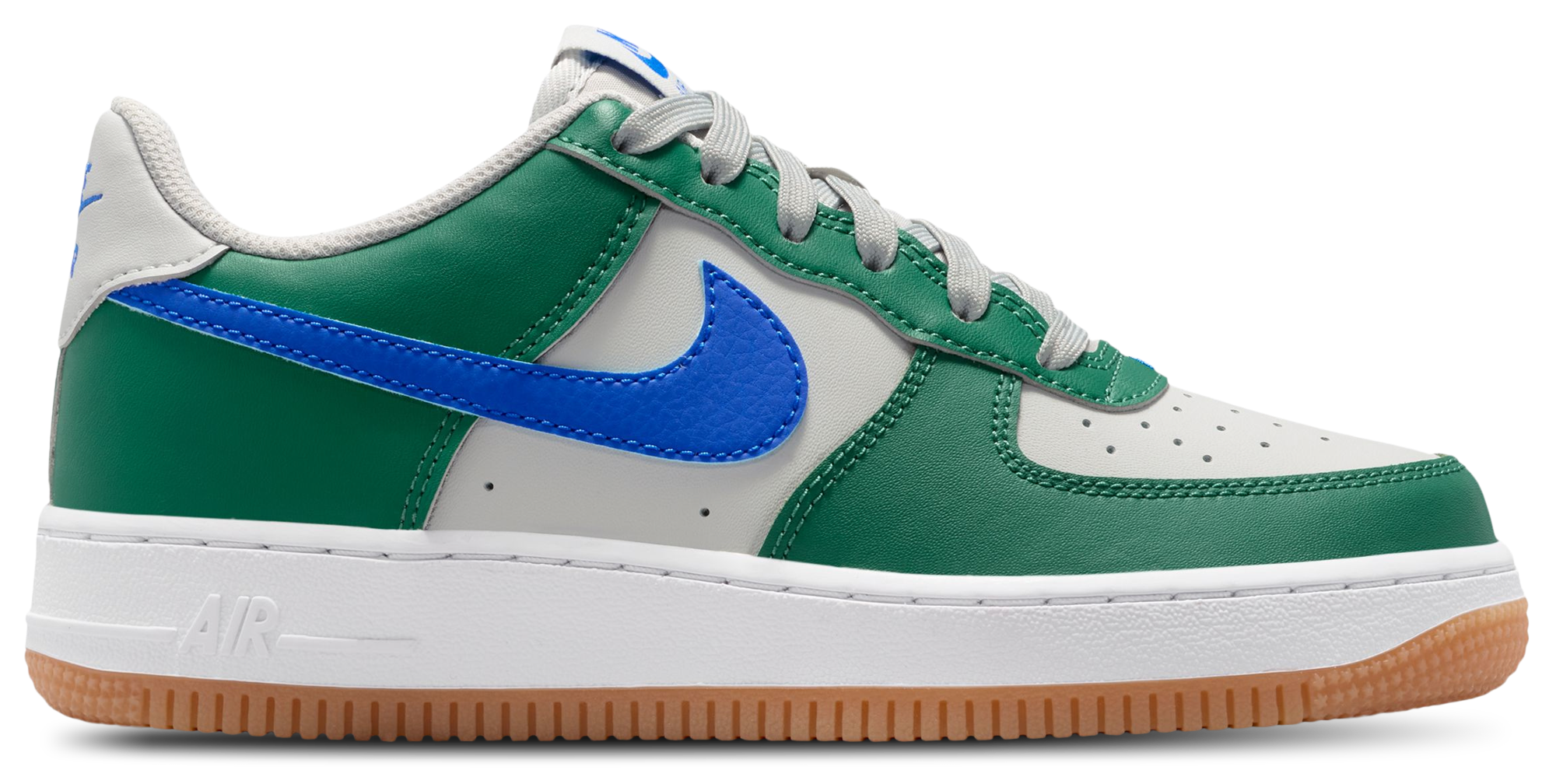 Nike Air Force 1 Low 童款 - Racer Blue/Gray Fog/Evergreen - Image 1