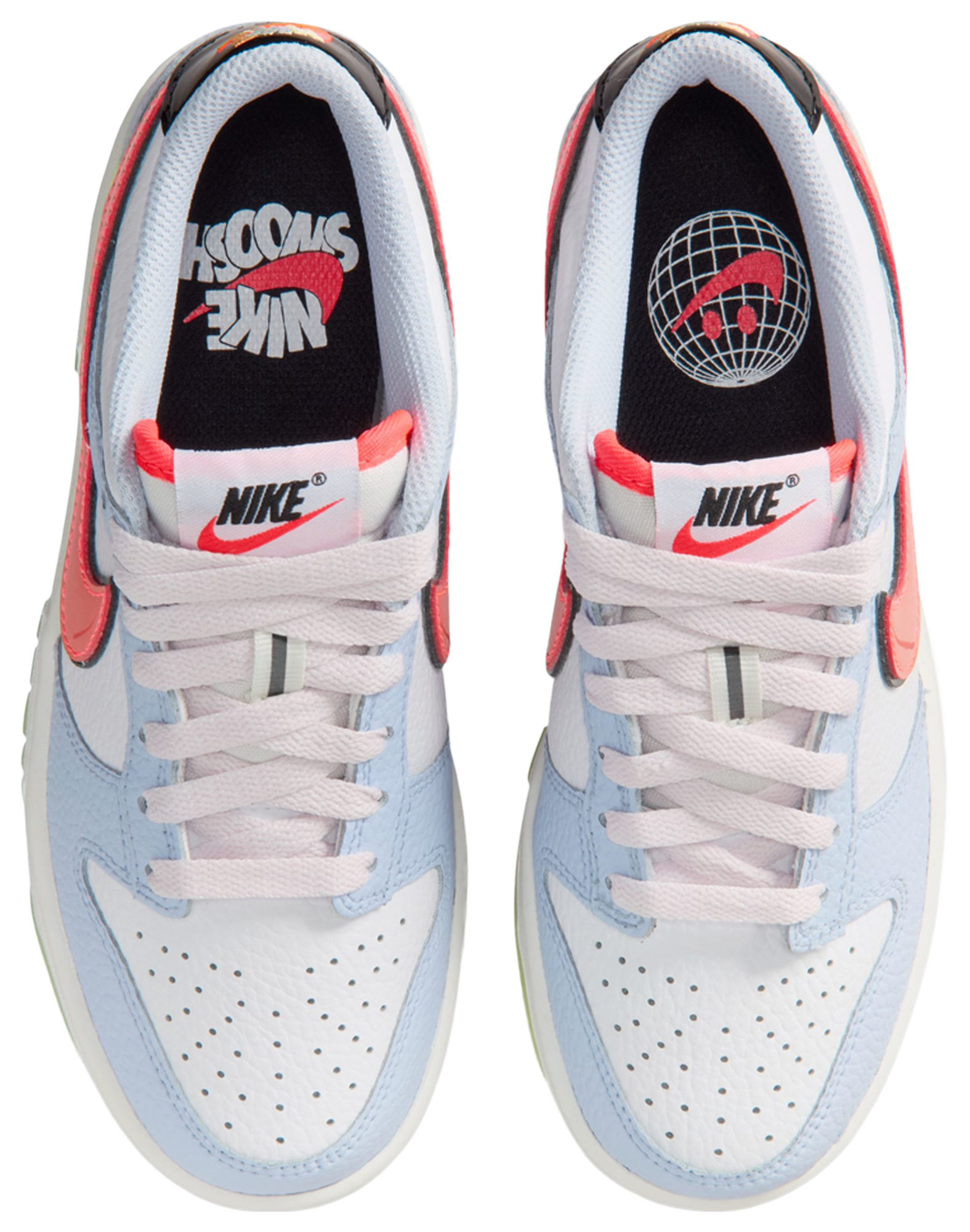 Nike Dunk Low 童款 - White/Hydrogen Blue/Flash Crimson - Image 4