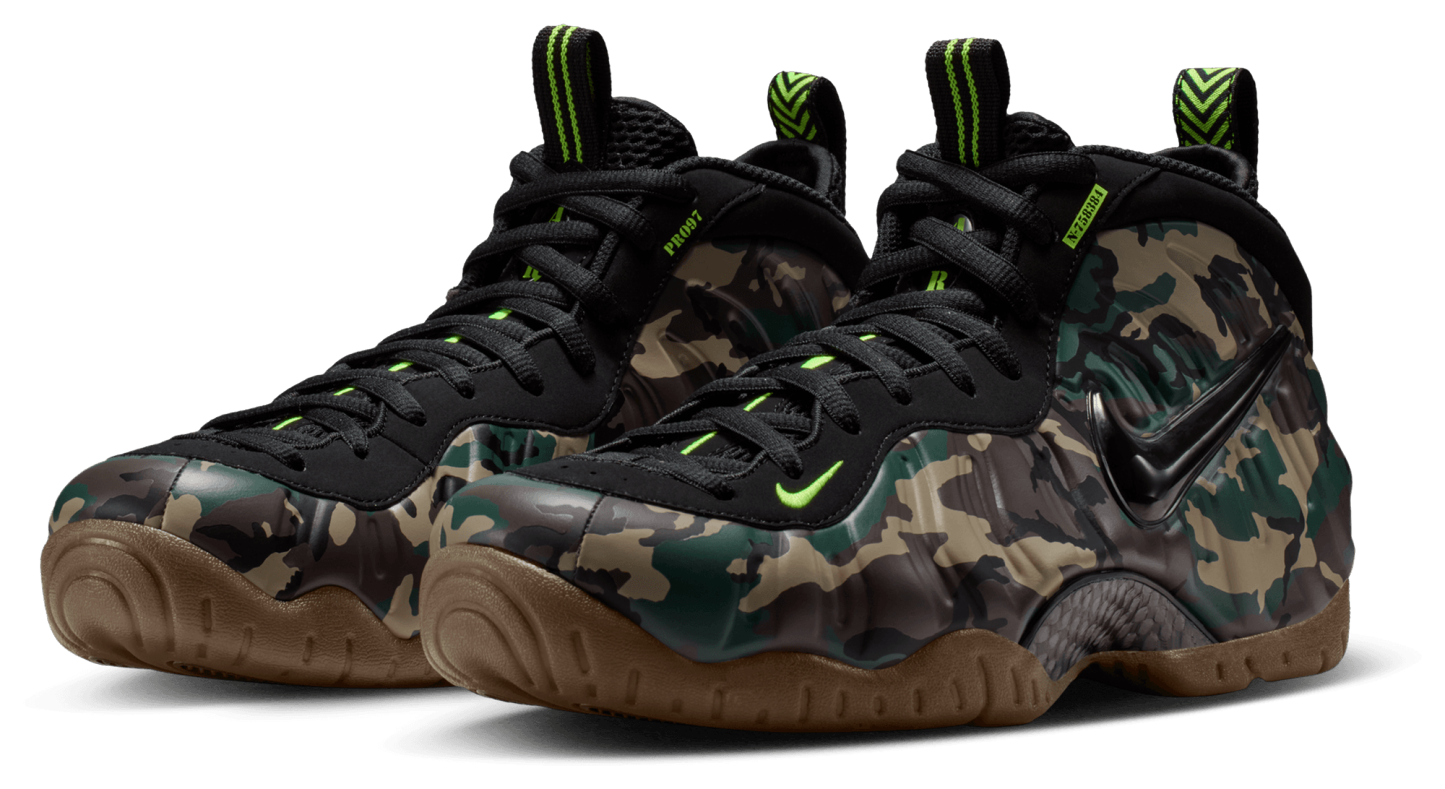 Nike Air Foamposite Pro - Men's - Black/Green - Image 6