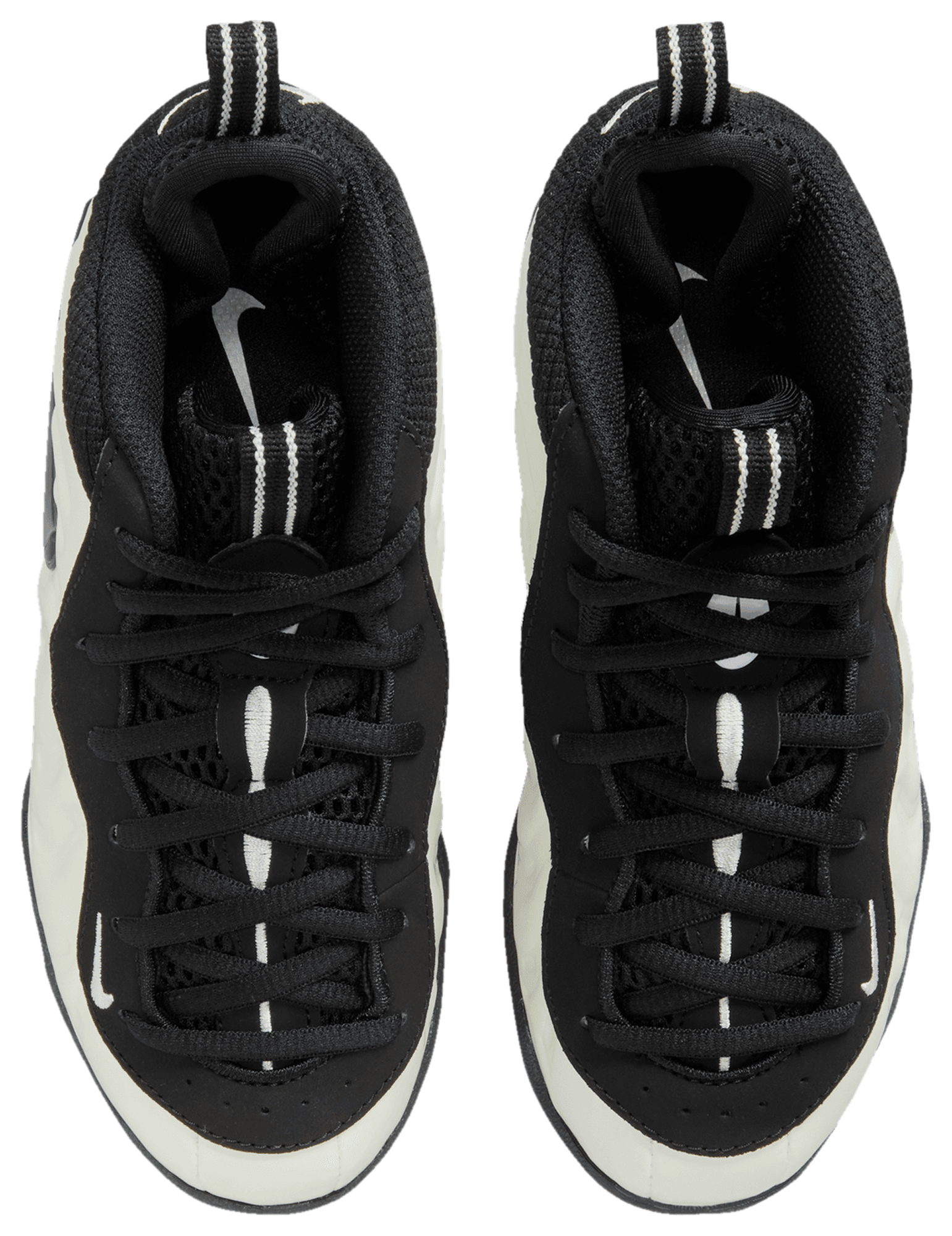 Nike Little Posite Pro 童款 - White/Black/Summit White - Image 4